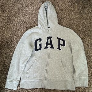 gap grey zip up